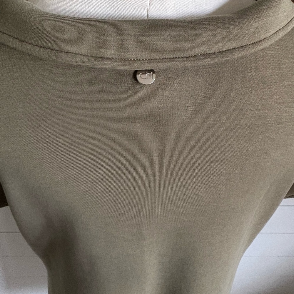 🌷Bye-Buy! Cable & Gauge Sport Dress Soft Olive Color Relaxed-fit Pullover - L - Picture 10 of 14